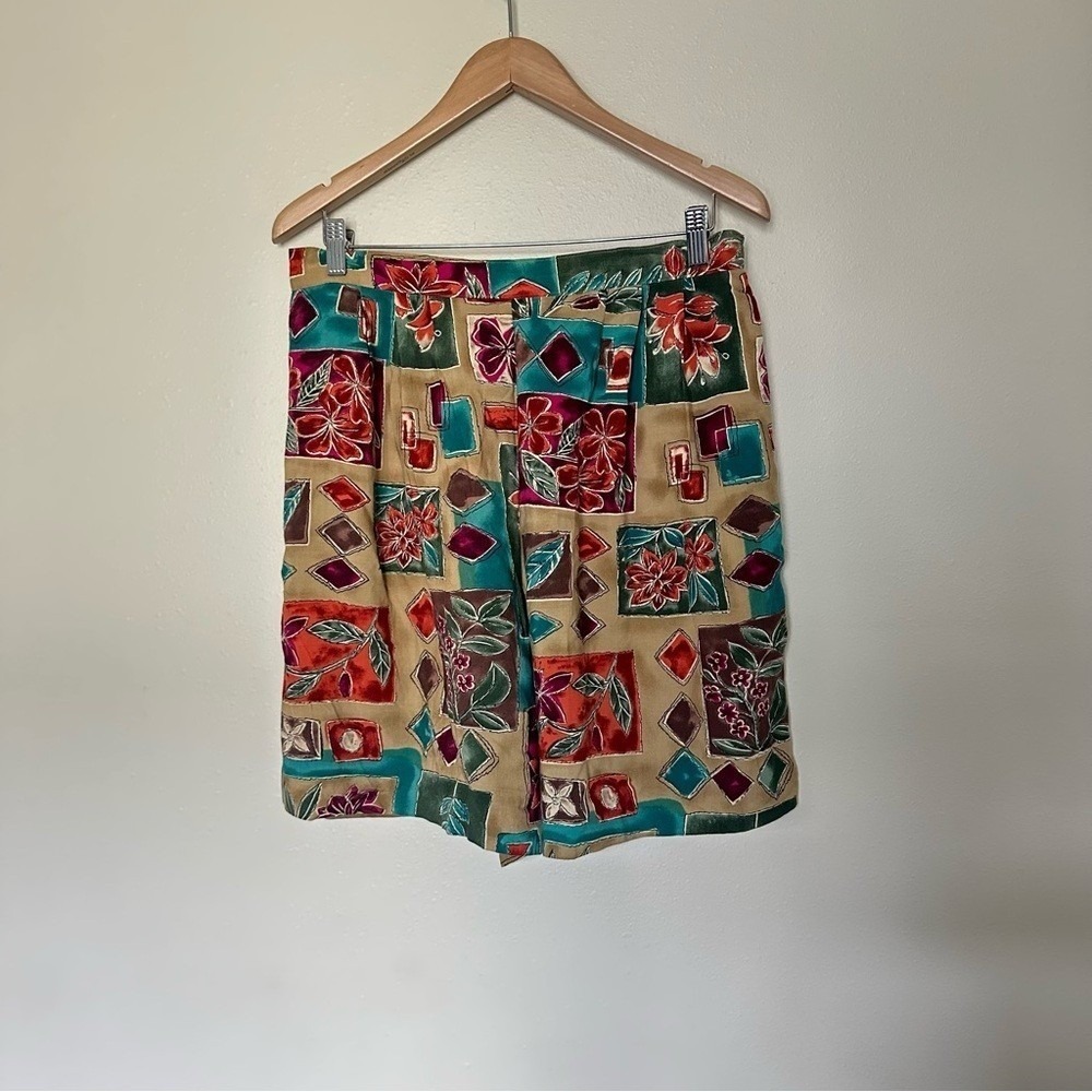 Vintage TR Bentley High Rise Floral Patchwork Skirt - Multicolor